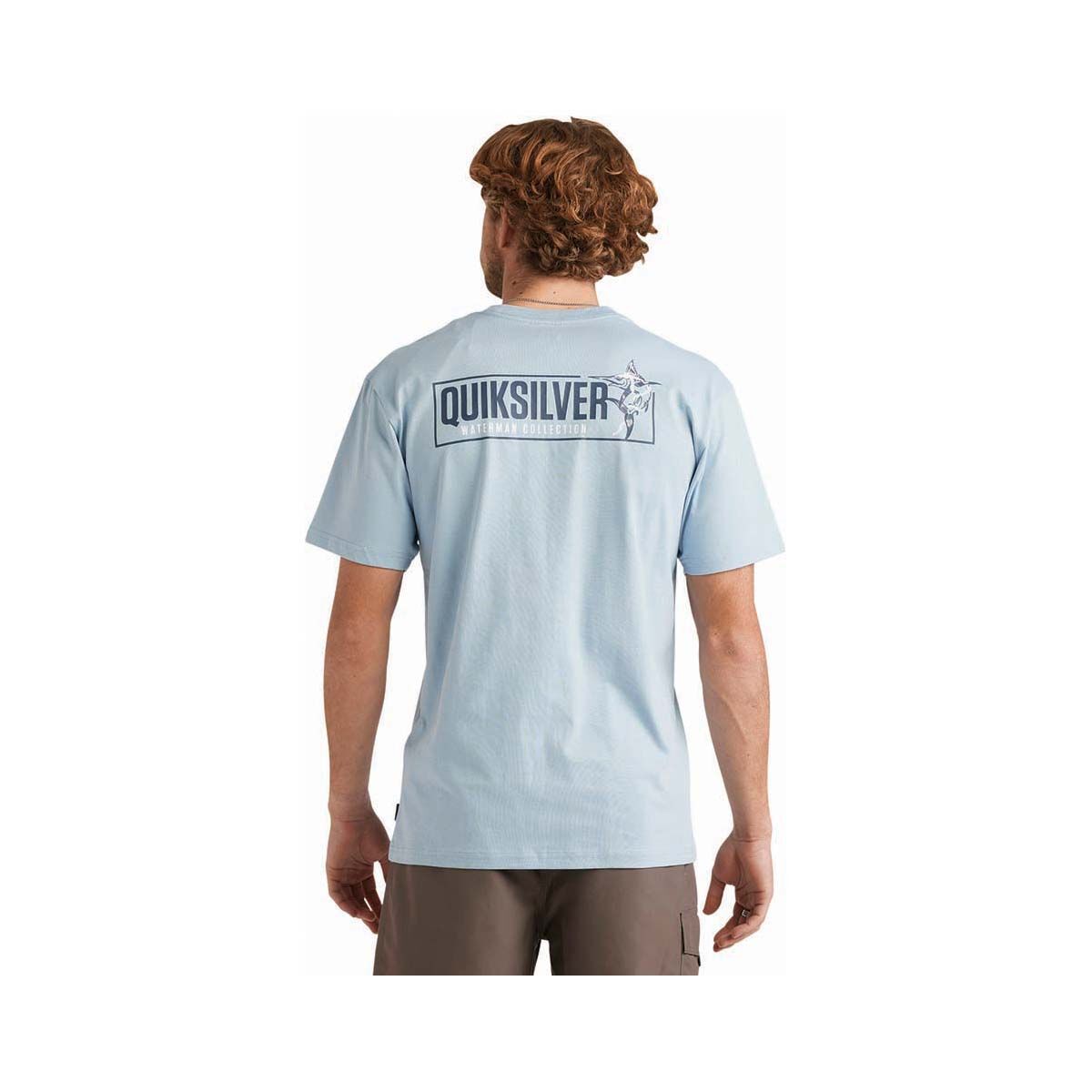 Quiksilver Men's Fish On Short Sleeve Tee Ashley Blue S, Ashley Blue, bcf_hi-res