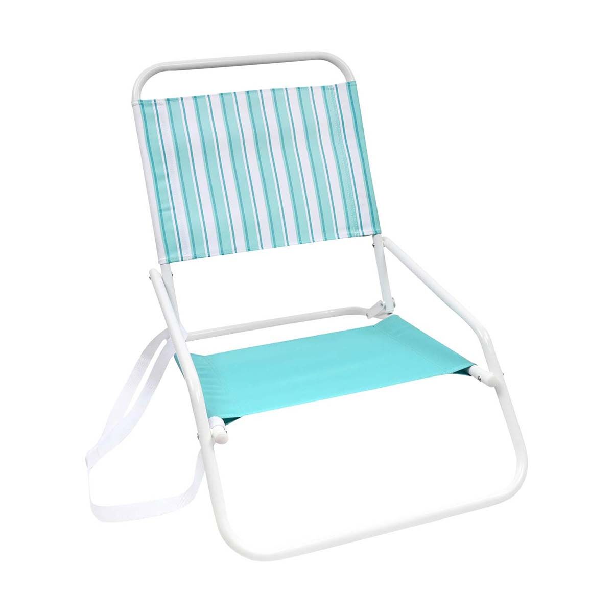Wanderer Flat Fold Beach Chair Ocean Green 100kg, , bcf_hi-res
