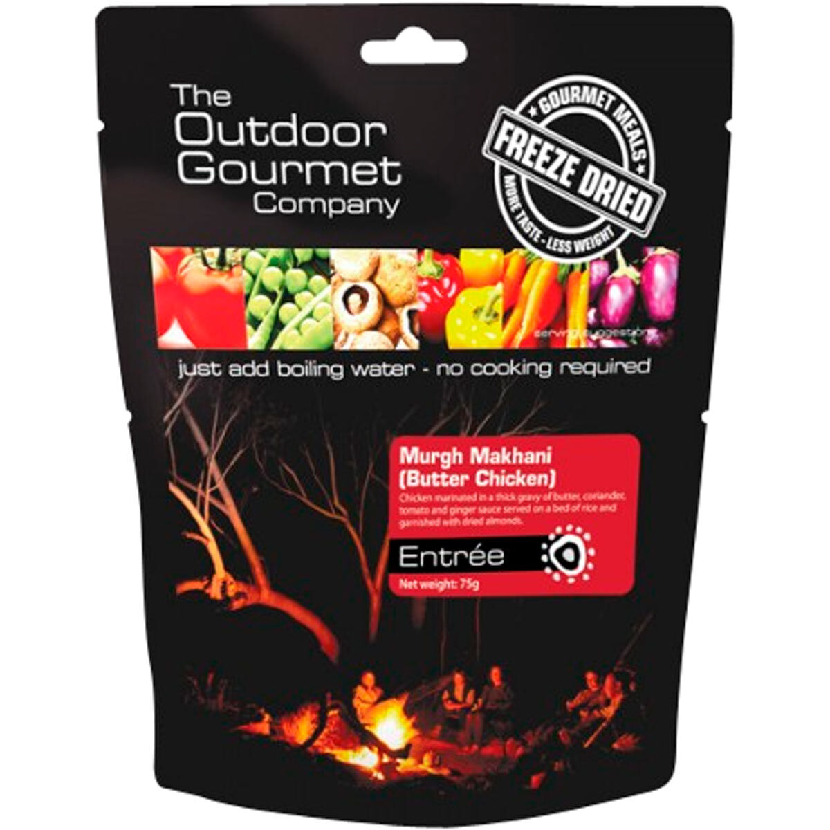 Outdoor Gourmet Company Butter Chicken Freeze Dried Food 2 Serves, , bcf_hi-res