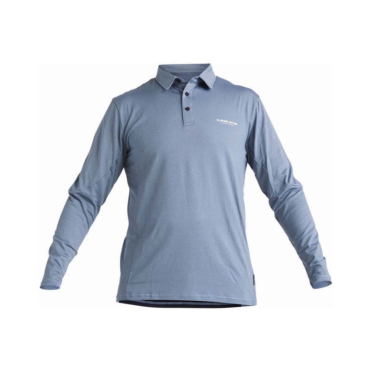 Mens Baitball UPF 50 Long Sleeve Surf Polo Shirt, Ensign Blue, bcf_hi-res