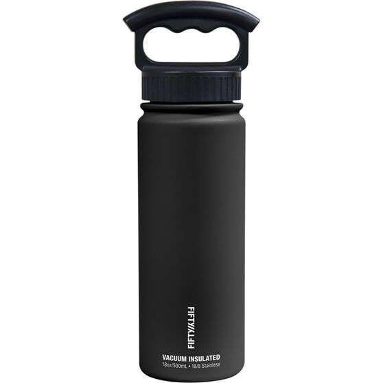Fifty Fifty Insulated Drink Bottle 530ml Black 530ml Bcf