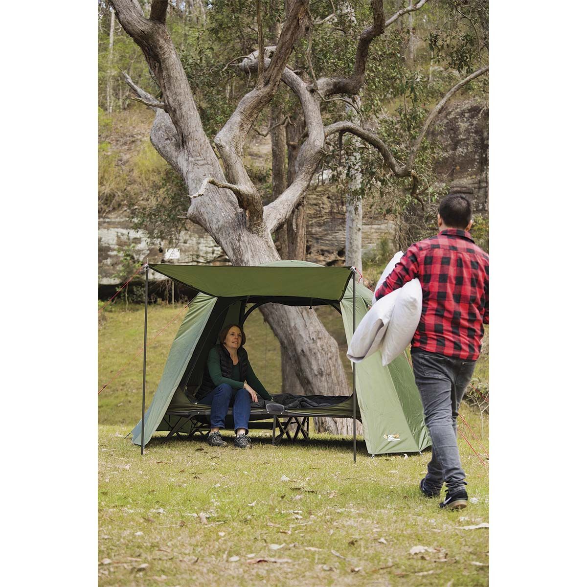 OZtrail Easy Fold Stretcher Tent 2 Person, , bcf_hi-res