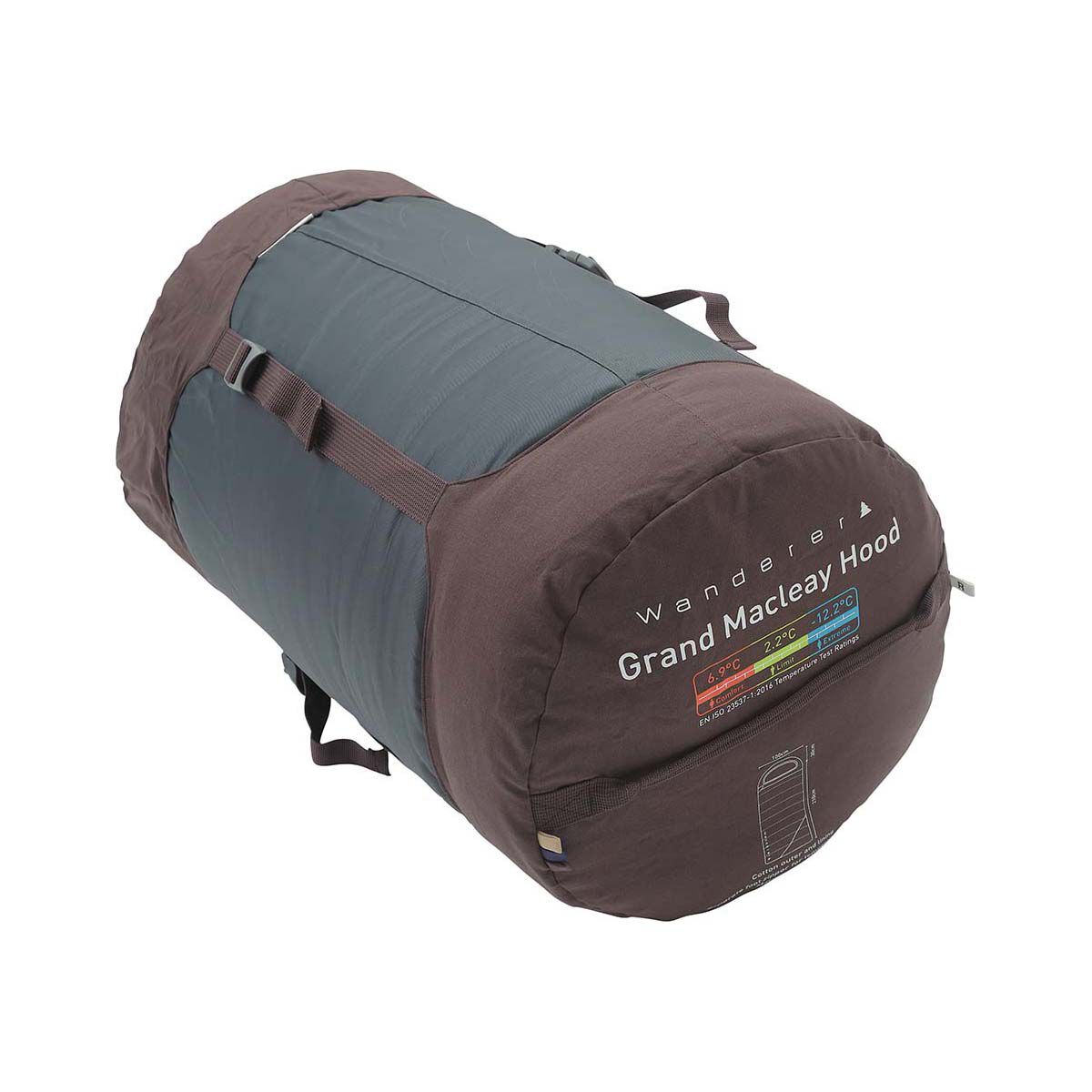 Wanderer Grand Macleay +6.9C Cotton Hooded  Sleeping Bag, , bcf_hi-res