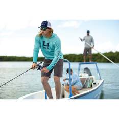 Huk Men’s Icon Performance Hooded Fishing Shirt, Marine Blue, bcf_hi-res