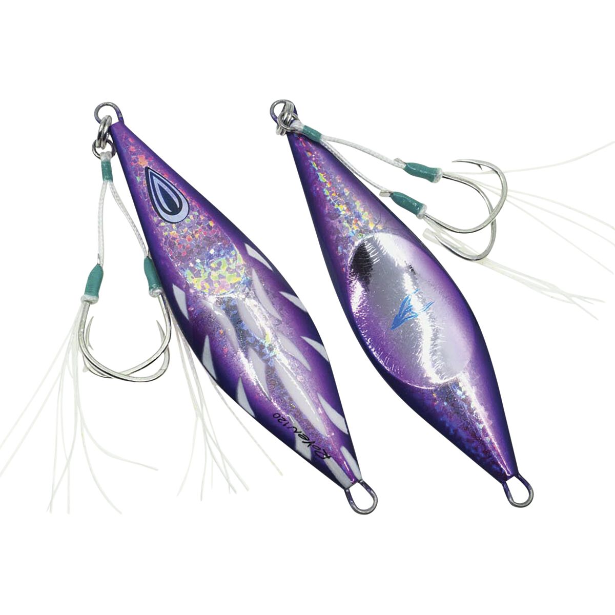 Ocean's Legacy Roven Rigged Jig Lure 40g Purple Silver, Purple Silver, bcf_hi-res