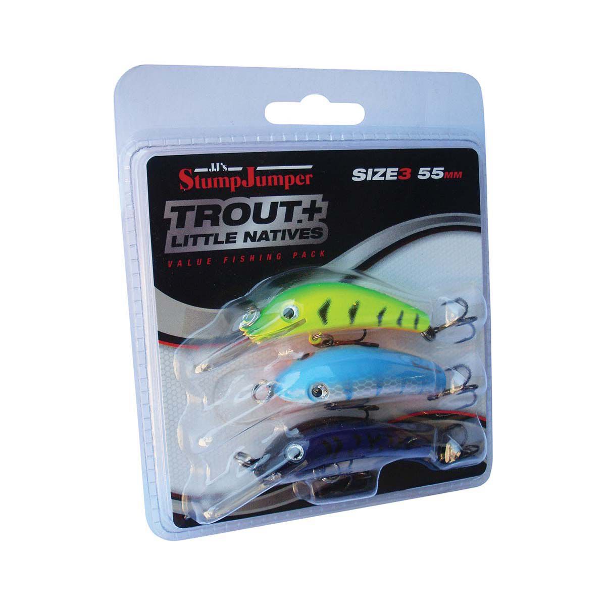 JJS Lures StumpJumper Trout and Little Natives Value Pack 55mm BCF