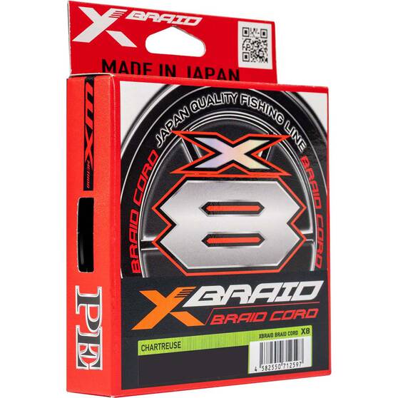 X-Braid Cord X8 Braid Line Chartreuse 150m, Green, bcf_hi-res