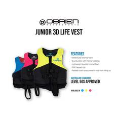 O'Brien Youth 3D Vest Level 50S PFD Yellow, Yellow, bcf_hi-res