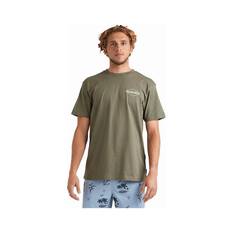 Quiksilver Men's Harbour Short Sleeve Tee Olive S, Olive, bcf_hi-res