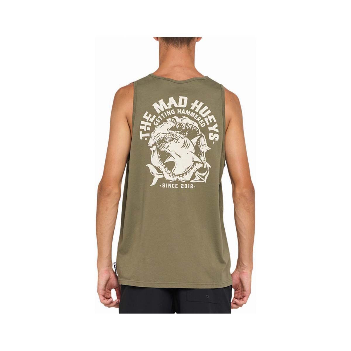 The Mad Hueys Men's Getting Hammered Muscle Tank Olive M, Olive, bcf_hi-res