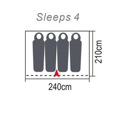 Wanderer Jak and Jill Dome Tent 4 Person, , bcf_hi-res