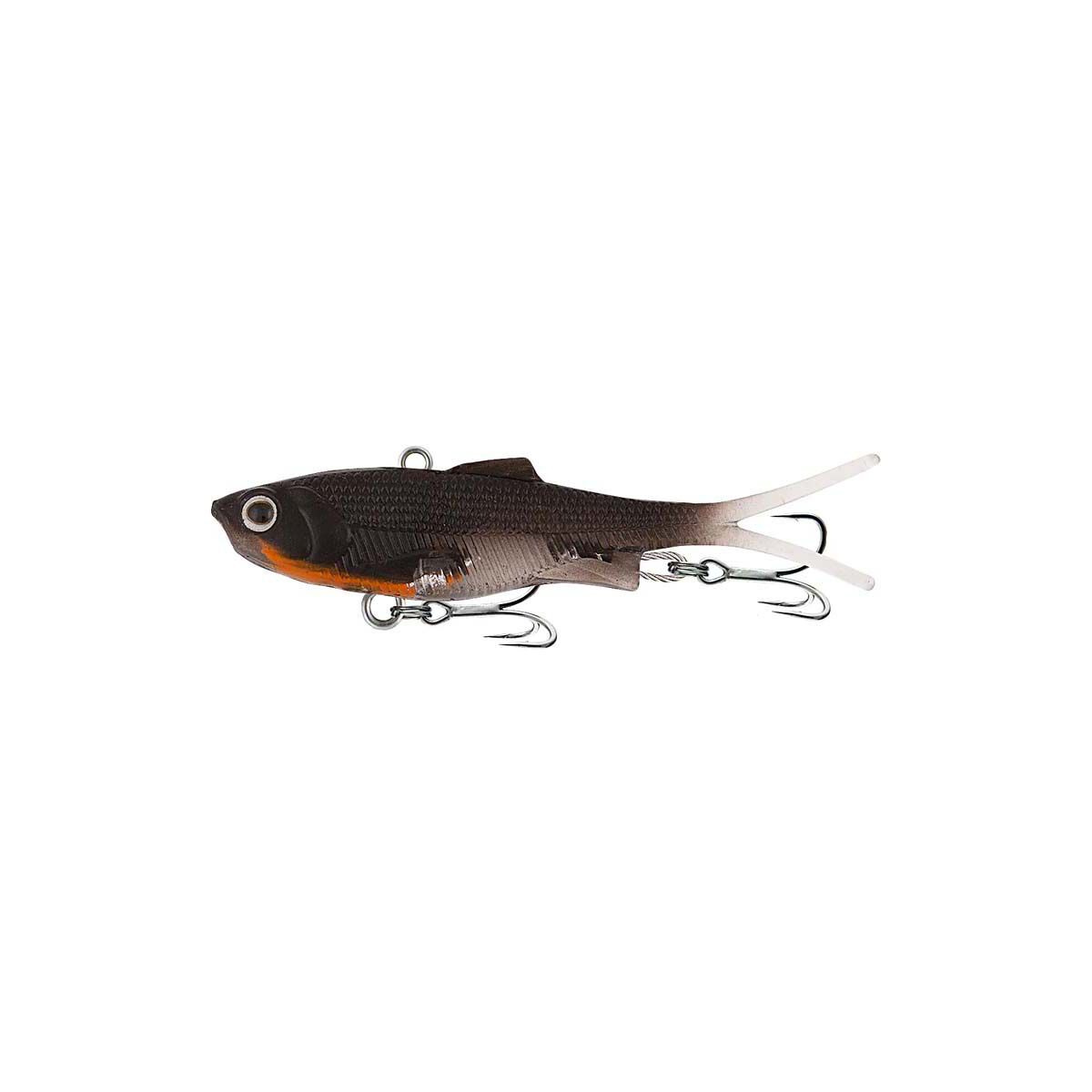 Samaki Vibelicious Fork Tail Soft Vibe Lure 70mm 10g Smokin Orange, Smokin Orange, bcf_hi-res