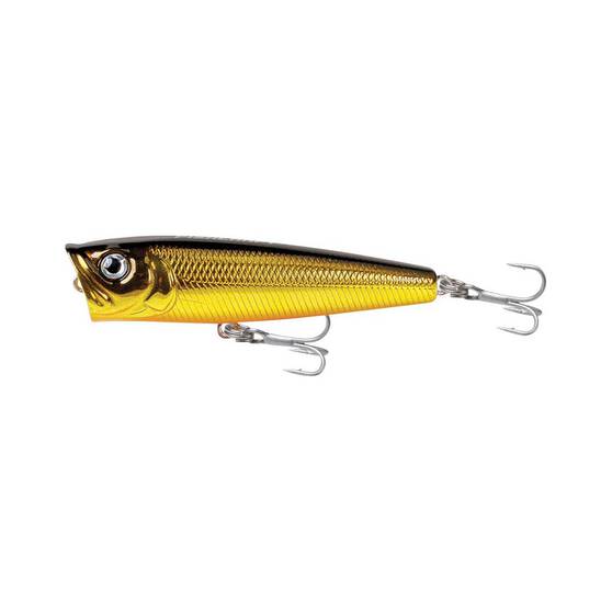 Fishcraft Snoop Pop Surface Lure 80mm Black and Gold, Black and Gold, bcf_hi-res