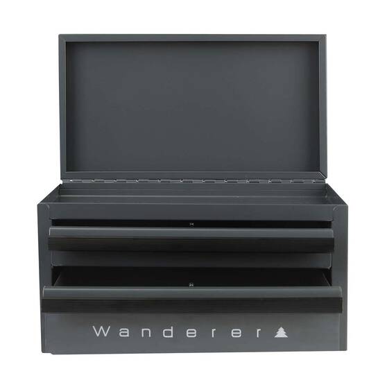 Wanderer Mini Gear Cabinet 2 Drawer Charcoal, Charcoal, bcf_hi-res