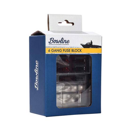 Bowline Fuse Block 6 Gang Black, , bcf_hi-res