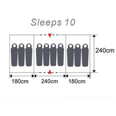 Wanderer Nightfall Dome Tent 10 Person, , bcf_hi-res