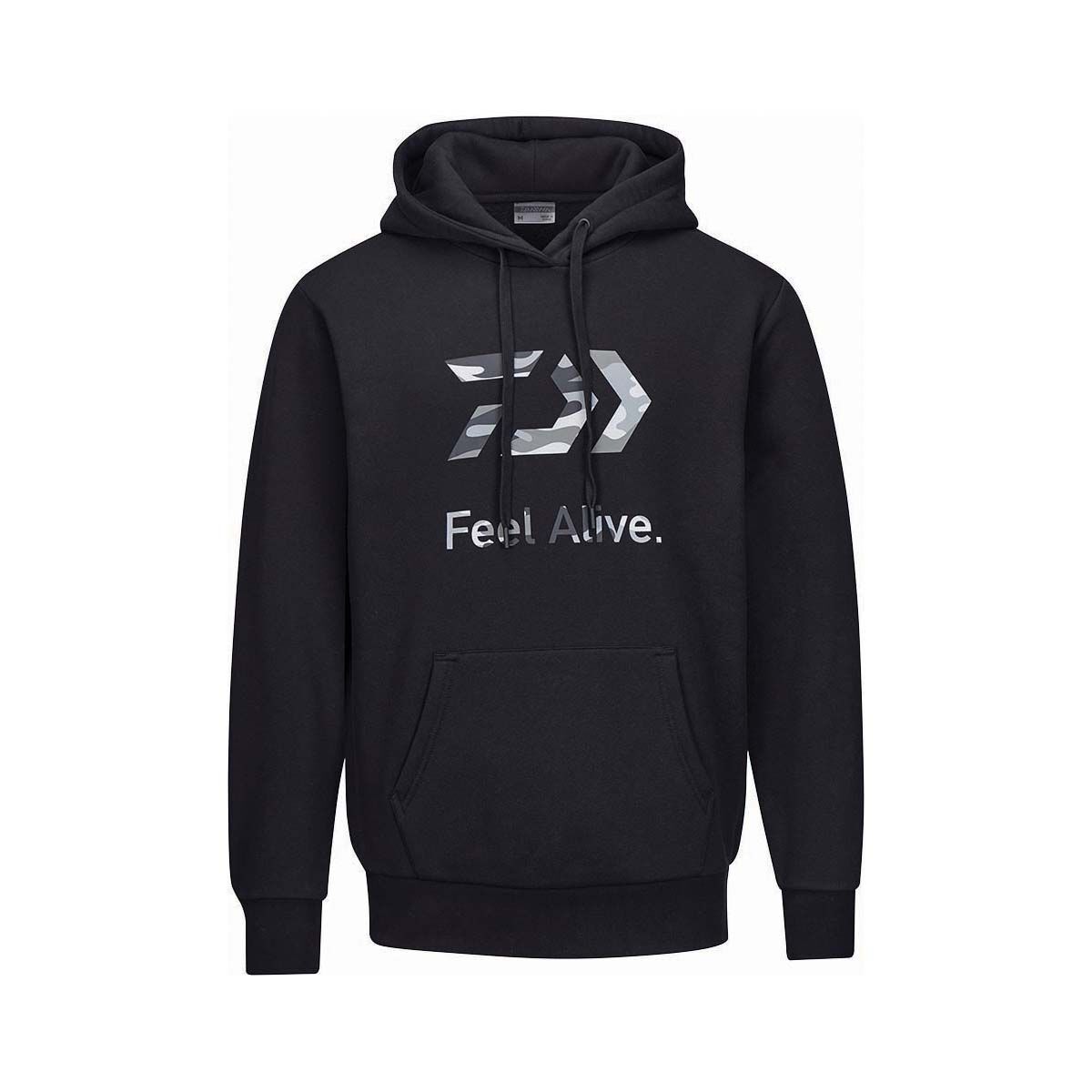 Daiwa Fleece Hoodie Black / Camo S, Black / Camo, bcf_hi-res