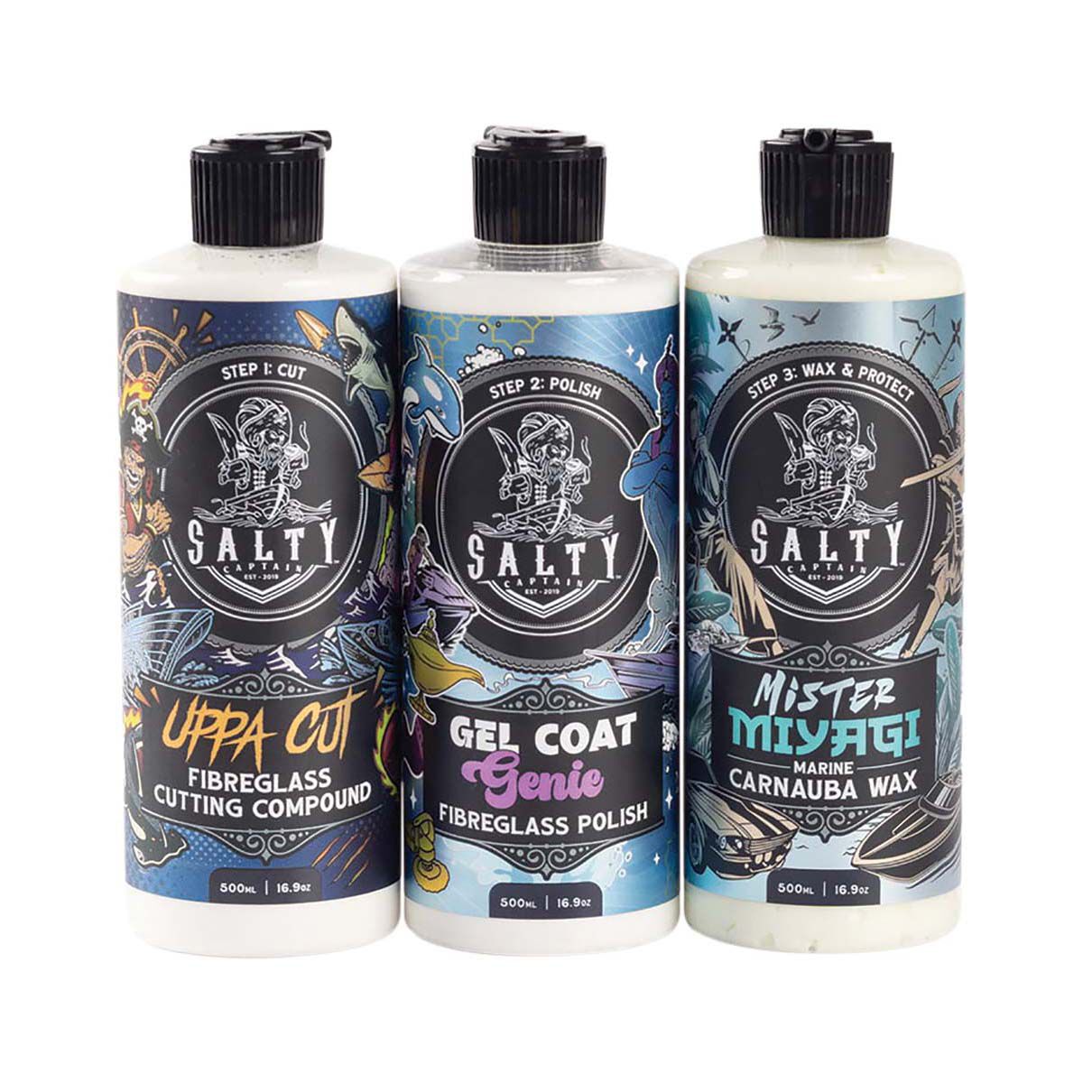 Salty Captain Ship Shine Fiberglass Cut and Polish Kit, , bcf_hi-res