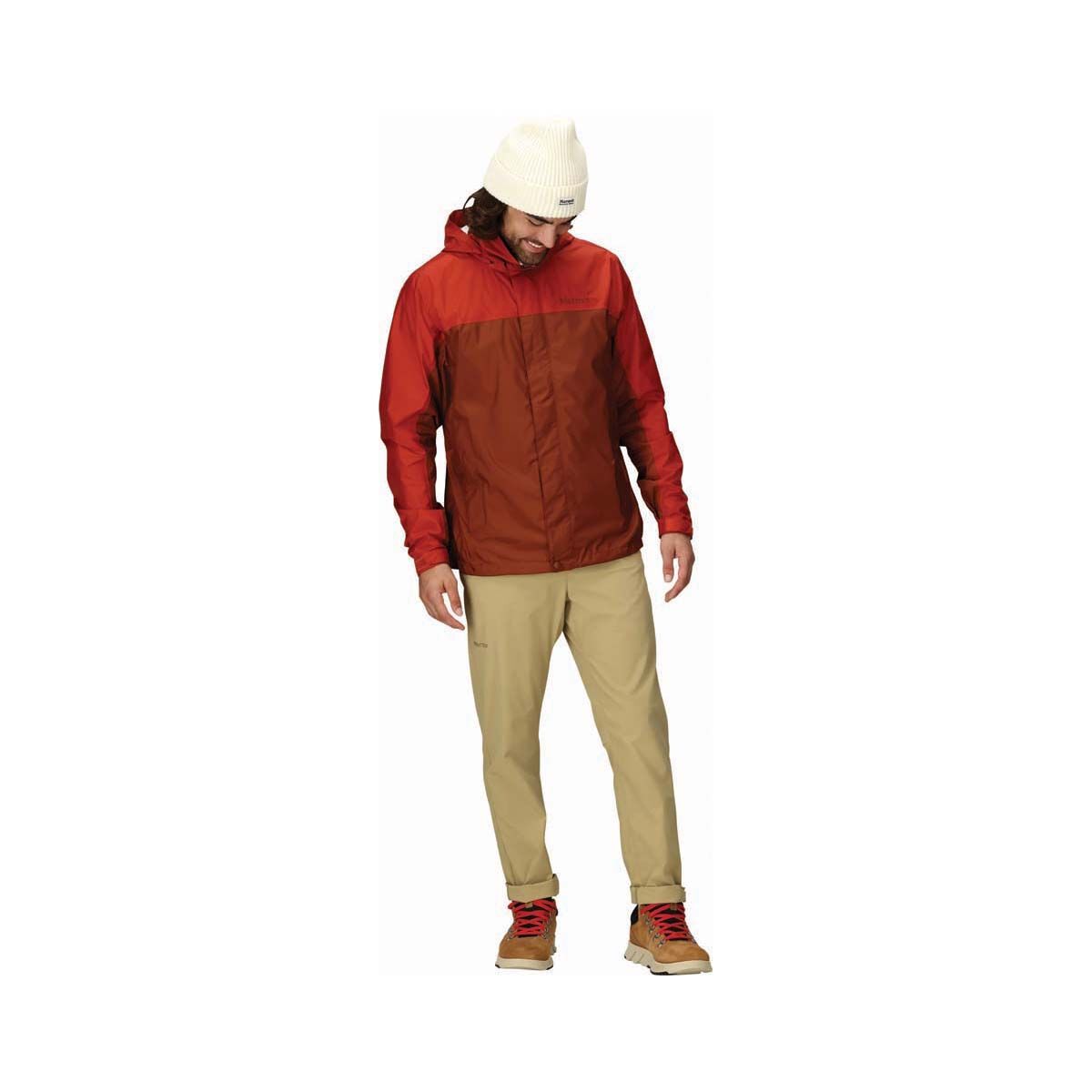 Marmot Men&rsquo;s Waterproof PreCip Eco Jacket, Red, bcf_hi-res