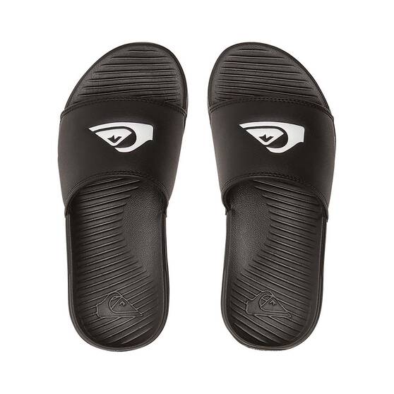 Quiksilver Youth Bright Coast Slides, Black/White/Black, bcf_hi-res