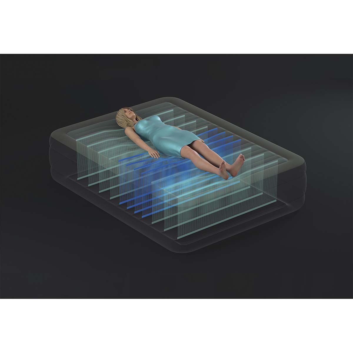 Intex TruAire&reg; Luxury Built-In Pump Queen Air Bed, , bcf_hi-res