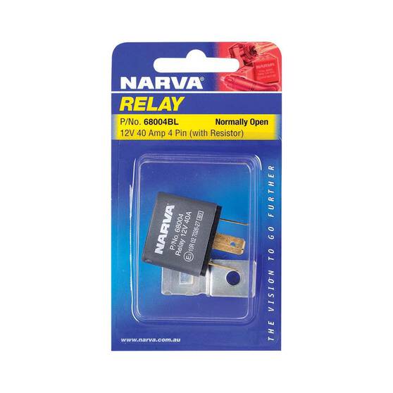 Narva Relay 12V 40A 4 Pin with Resistor, , bcf_hi-res