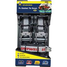 Gripwell Nylon Edge Ratchet Tie down 4mx38mm 2 Pack, , bcf_hi-res