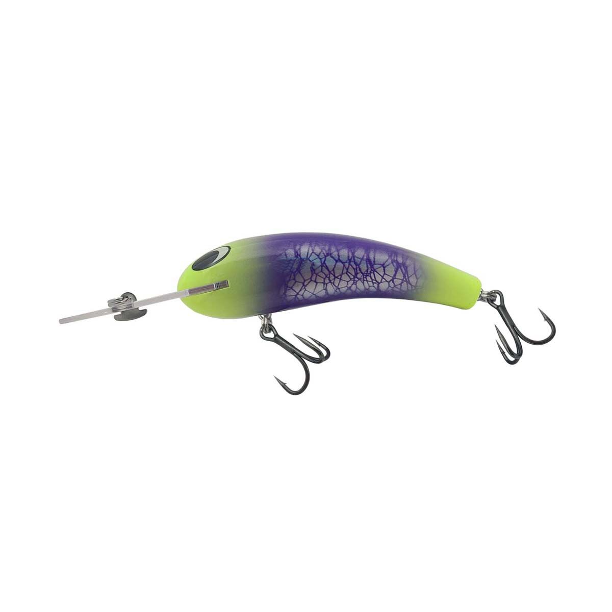 Warlock Native Lolly Hardy Body Lure 70mm 4m Purple Chartreuse, Purple Chartreuse, bcf_hi-res