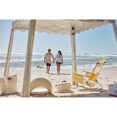 Wanderer Noosa Premium Beach Chair Yellow Stripe 150kg, , bcf_hi-res