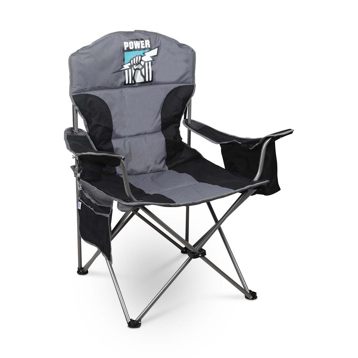 AFL Port Adelaide Power Cooler Arm Chair 130kg, , bcf_hi-res
