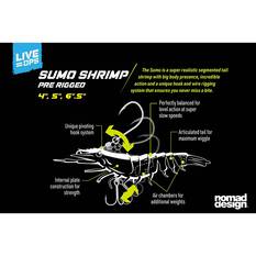 Nomad Live Ops Sumo Shrimp Pre-Rigged Soft Plastic Lure 6.5in Fire Tiger, Fire Tiger, bcf_hi-res