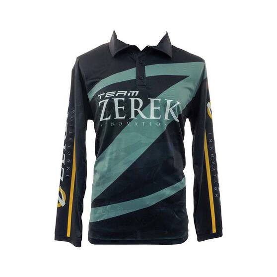 Zerek Men’s Logo Sublimated Polo, Black / Yellow, bcf_hi-res