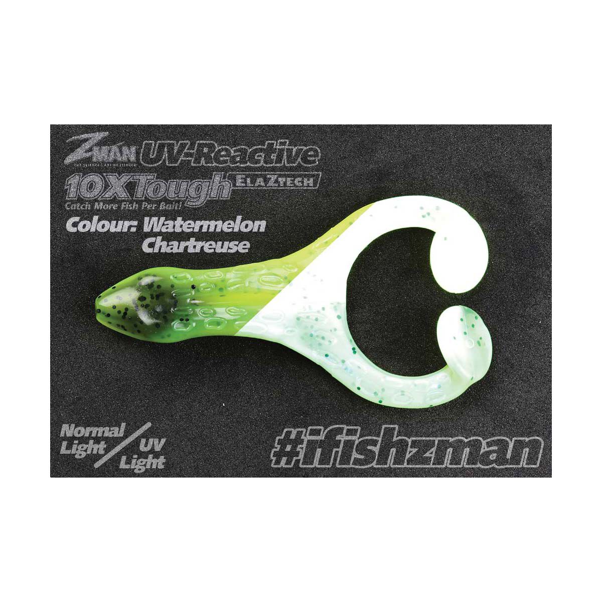 ZMan Hard Leg FrogZ Soft Plastic Lure 4in Watermelon Chartreuse, Watermelon Chartreuse, bcf_hi-res