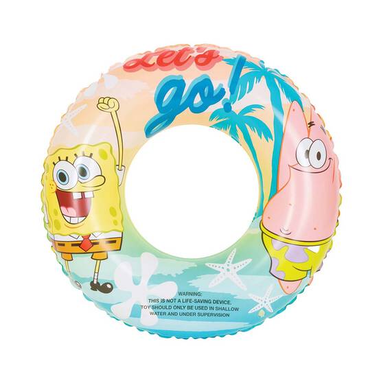 SpongeBob Patterned Inflatable Pool Tube, , bcf_hi-res