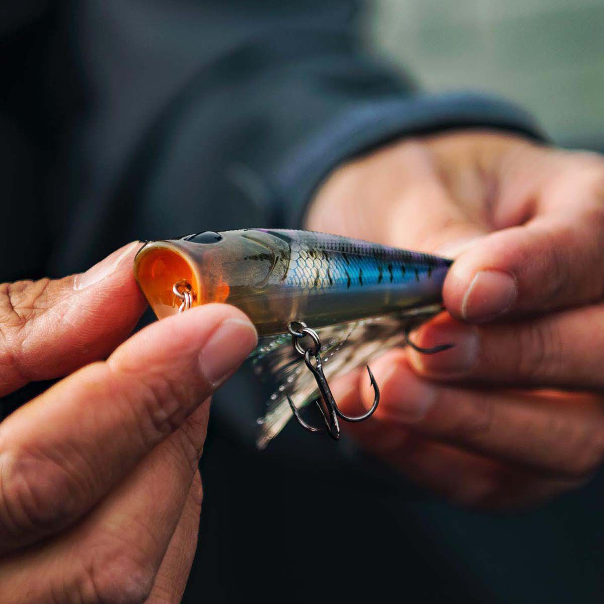 13 Fishing Poppy Mcpop Face Popper Lure 3in Chrome Black Back, Chrome Black Back, bcf_hi-res