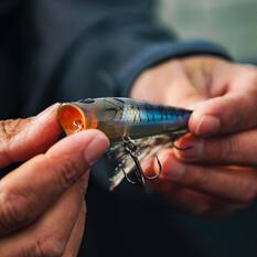 13 Fishing Poppy Mcpop Face Popper Lure 3in Chrome Black Back, Chrome Black Back, bcf_hi-res