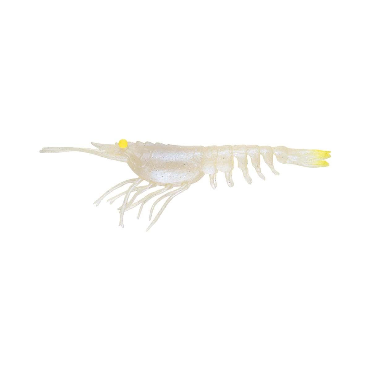 Nomad Live Ops Switcher Shrimp Soft Plastic Lure 3.5in Pearl White UV, Pearl White UV, bcf_hi-res
