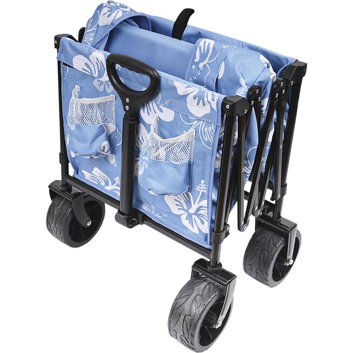 Wanderer Flat Fold Beach Cart 100kg Hibiscus, , bcf_hi-res