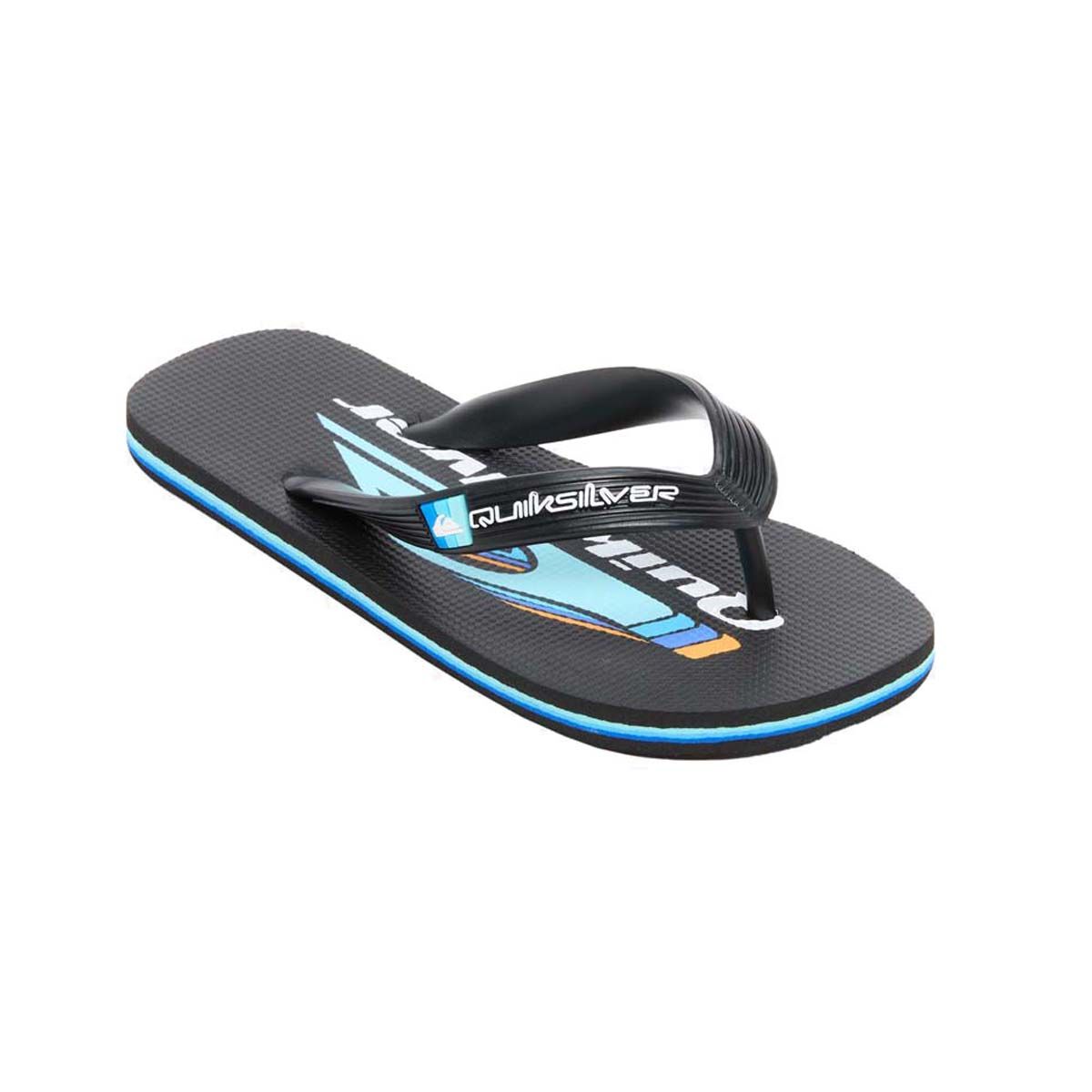 Quiksilver Youth Moncata Art Thongs, Black / Blue, bcf_hi-res
