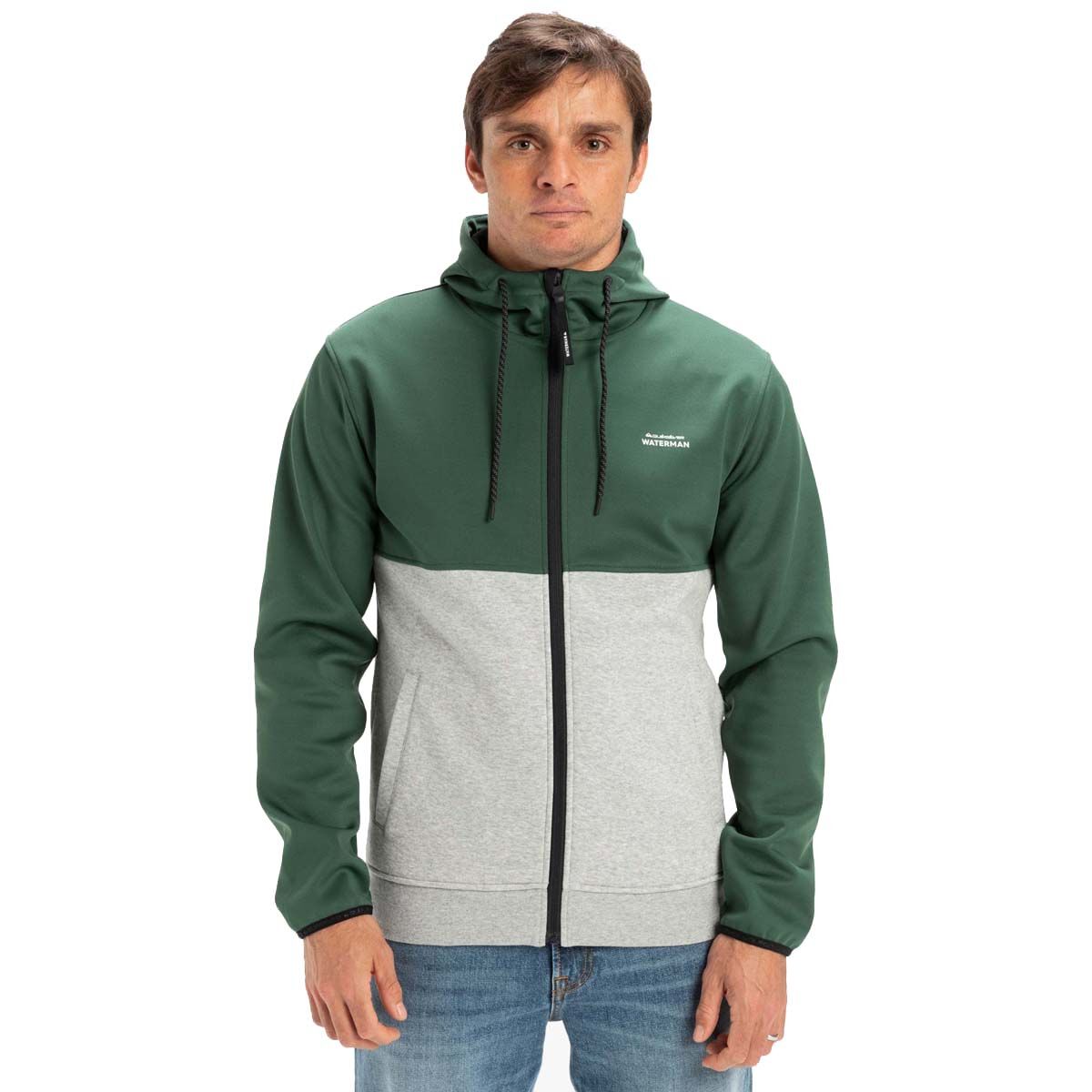 Quiksilver Men&rsquo;s Burnz Zip-Up Hoodie, Forest, bcf_hi-res