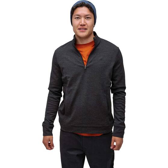 Macpac Men's Craigieburn Merino Blend Pullover, Char Marle, bcf_hi-res