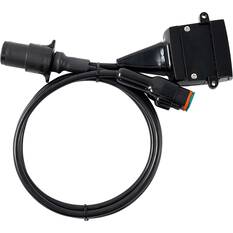 Elecbrakes Small Round 7 Pin to Flat 12 Pin Trailer Adaptor, , bcf_hi-res