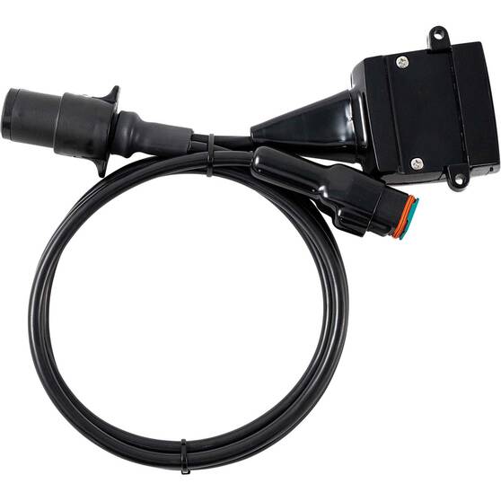 Elecbrakes Small Round 7 Pin to Flat 12 Pin Trailer Adaptor, , bcf_hi-res