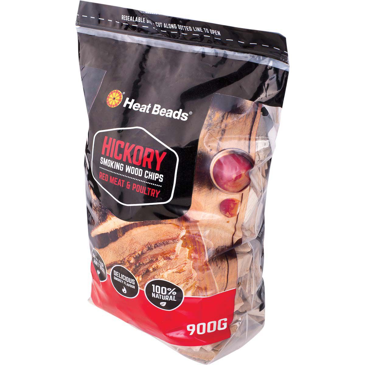 Heat Beads Smoking Hickory Woodchips 900g, , bcf_hi-res