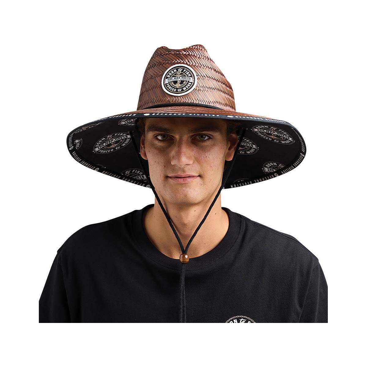 The Mad Hueys Men&rsquo;s Born To Fish Straw Hat, , bcf_hi-res