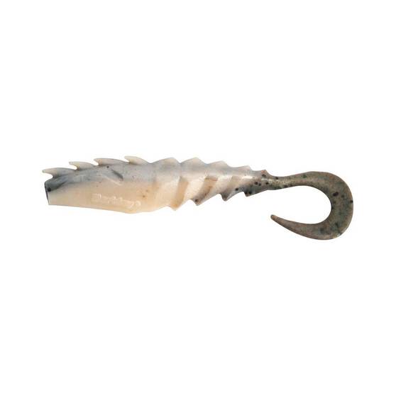 Berkley Gulp! Alive! Nemesis Prawn Curl Tail Soft Plastic Lure 4in Natural Shrimp, Natural Shrimp, bcf_hi-res