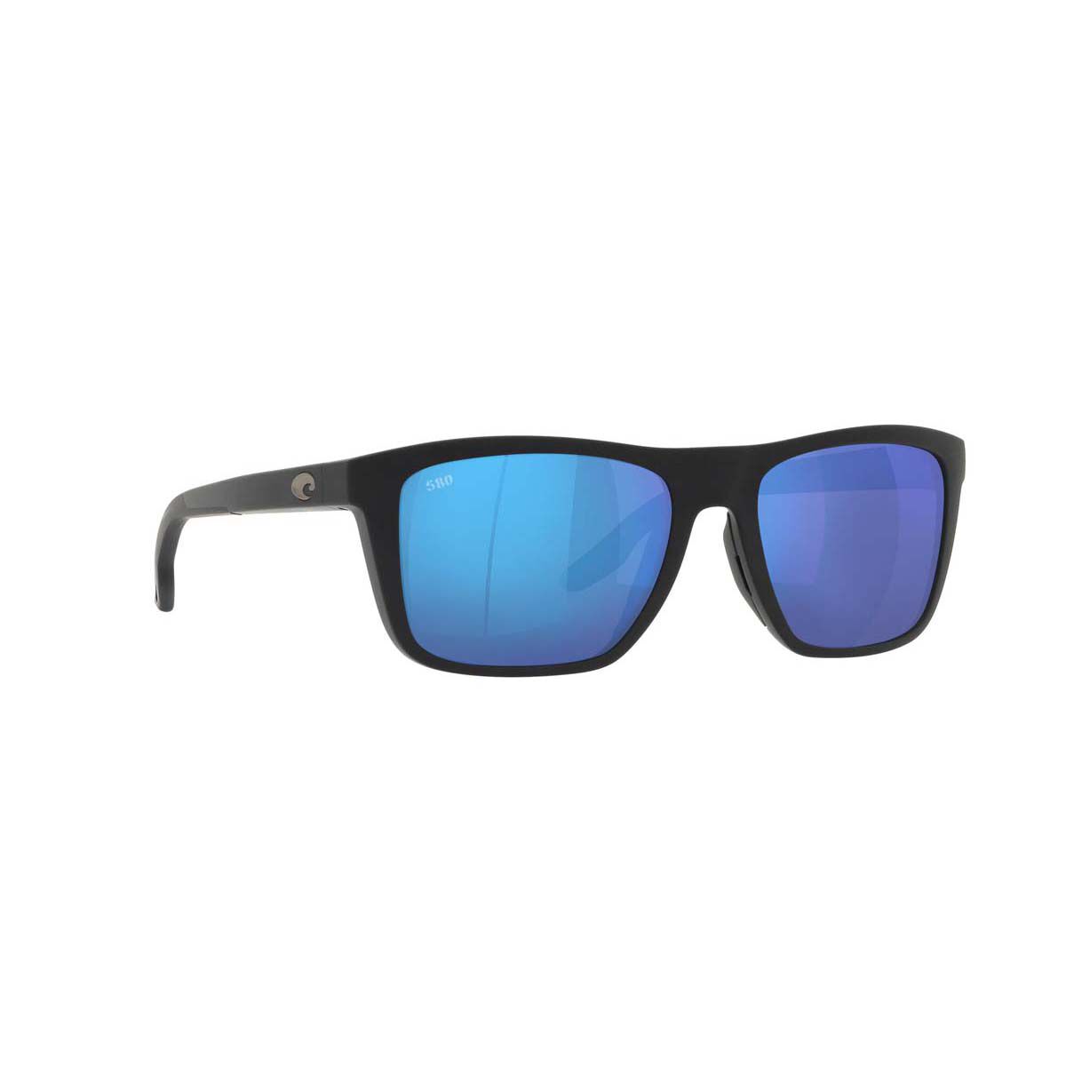 Costa Mainsail Men's Polarised Sunglasses Matte Black with Blue Lens, , bcf_hi-res