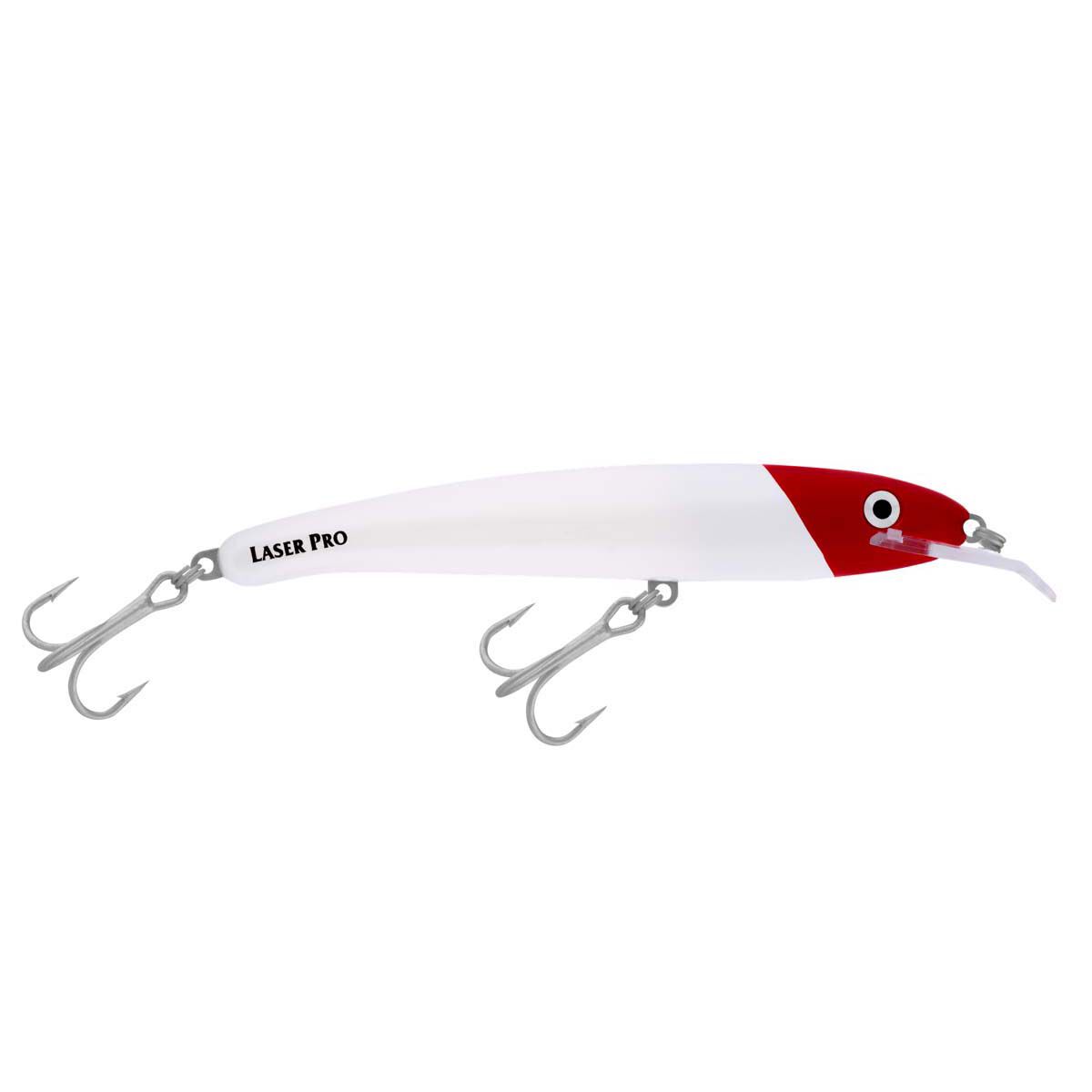 Halco Laser Pro X Deep Diver Hard Body Lure 160mm White Redhead, White Redhead, bcf_hi-res