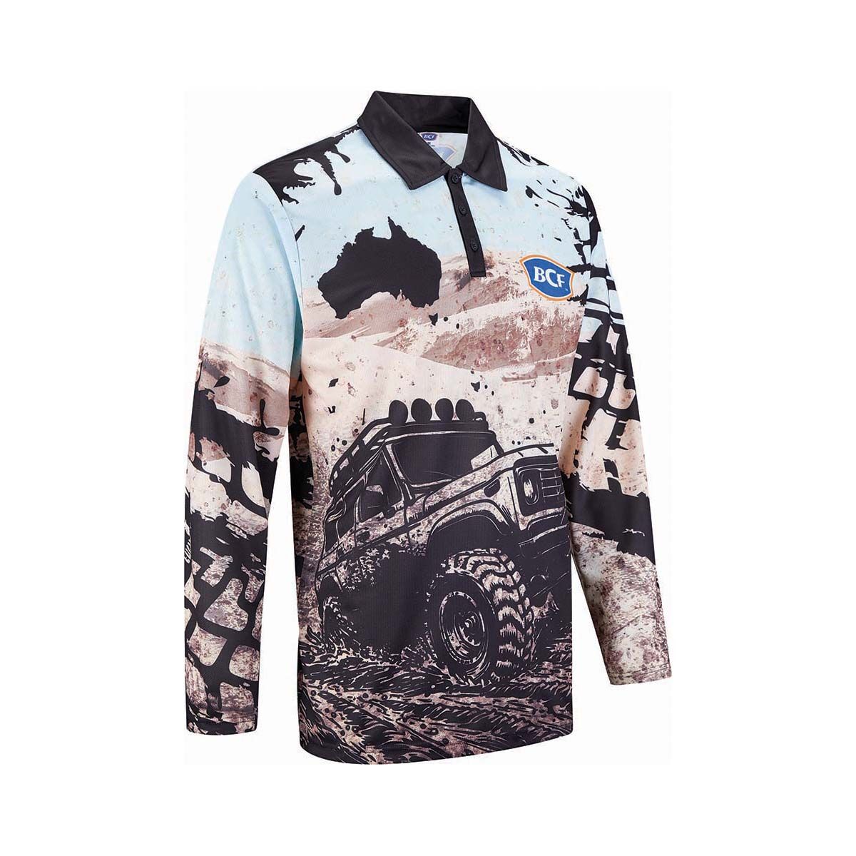 BCF Men's 4WD Fishing Shirt, Brown, bcf_hi-res