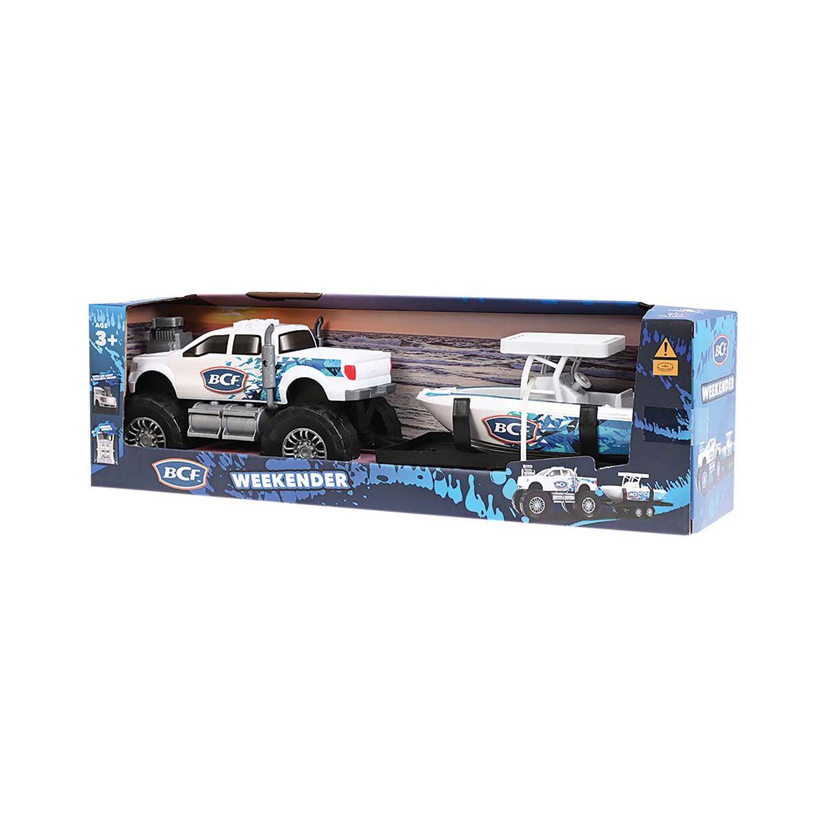 Toy truck and trailer with boat best sale